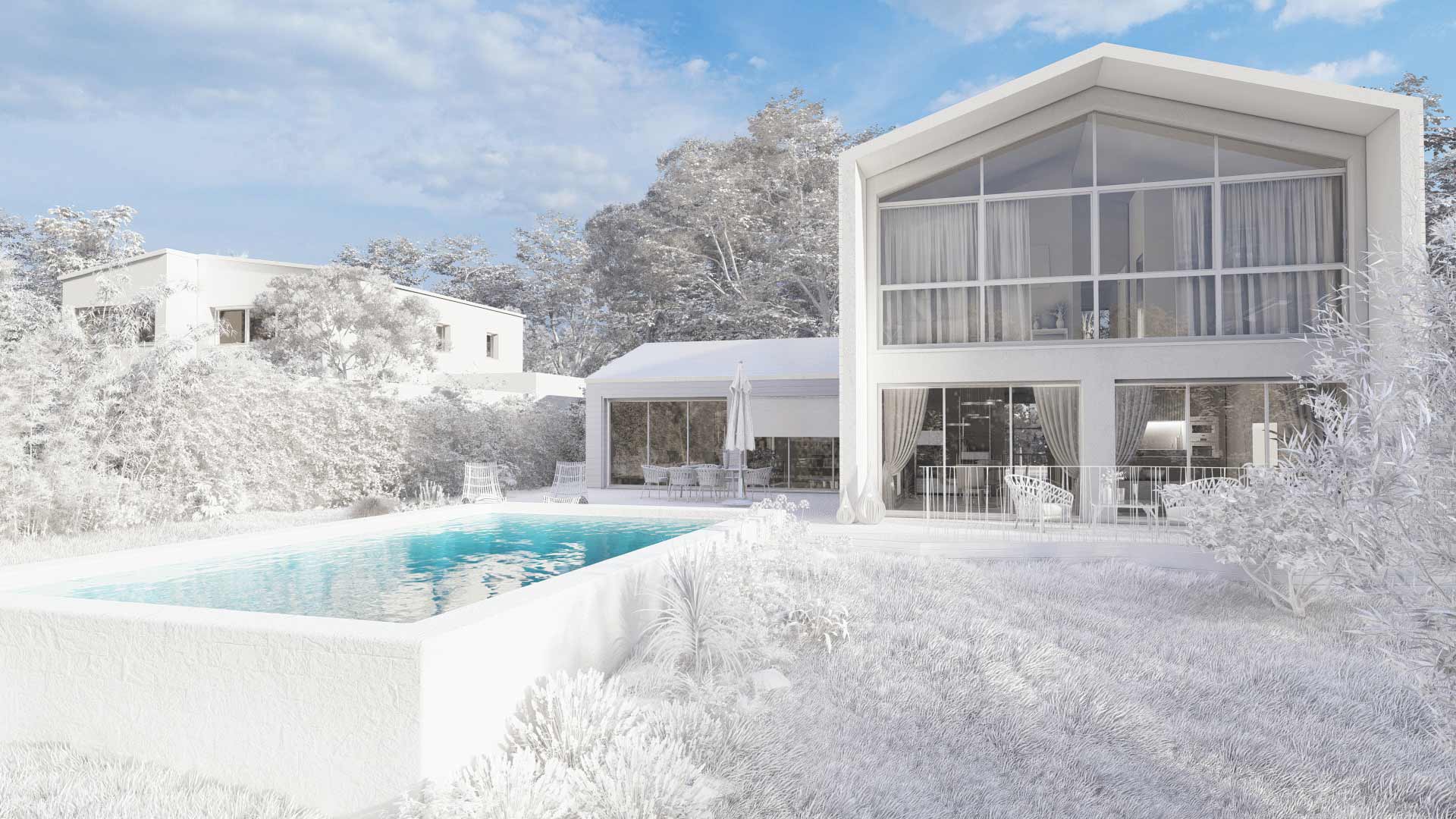 Lumion-et-Allplan-perspective-maison-individuelle-maquette-blanche