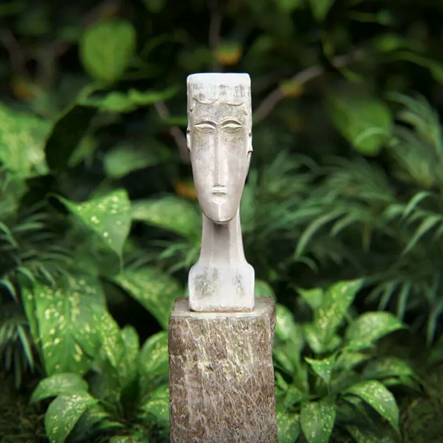 Statue dans le jardin de La Casa das Canoas - Projet Lumion 2023 par Adam Ingram
