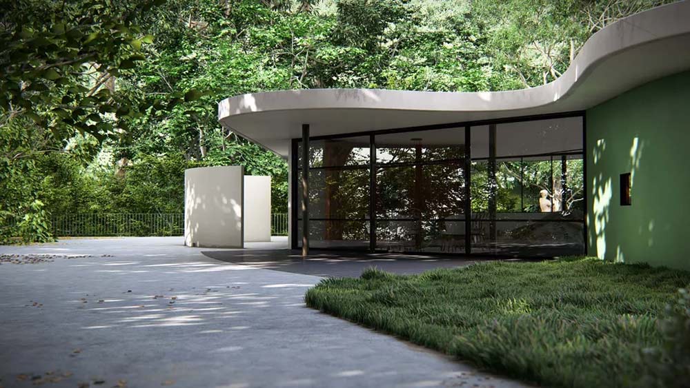 Projet Lumion 2023 Casa Das Canoas - Vue perspective extérieur