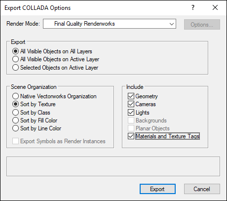 Fenetre-options-exportation-modele-vectorworks-Lumion