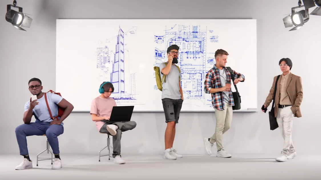 Bibliotheque-personnalisee-Lumion-personnages-universite