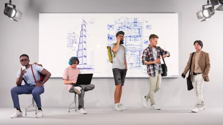 Bibliotheque-personnalisee-Lumion-personnages-universite