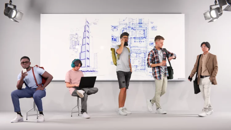 Bibliotheque-personnalisee-Lumion-personnages-universite