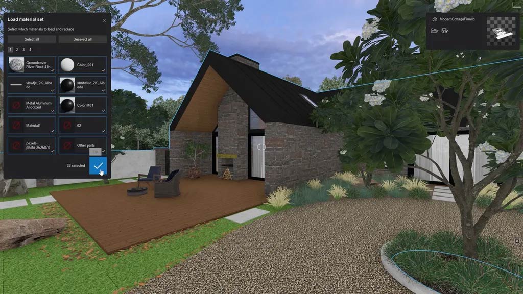 Creation-scene-Lumion-materiaux