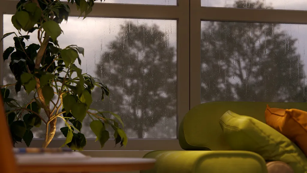 Verre-en-Ray-tracing-gouttes-de-pluie-Lumion-2024-rendus-3D-ultrarealistes