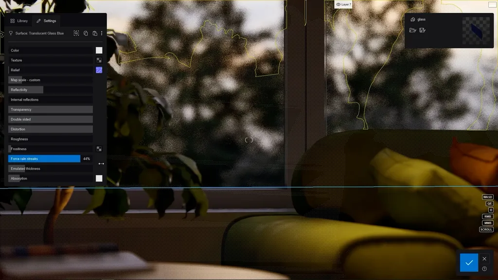 Verre-ray-tracing-Lumion-2024-environnement-interieur-effet-precipitation