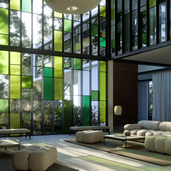 Verres-en-ray-tracing-ombres-colorees-Lumion-rendus-ultrarealistes-3D